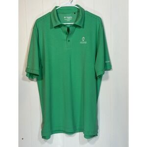 Columbia Golf Polo Shirt Striped Green‎ Performance Outdoor XL